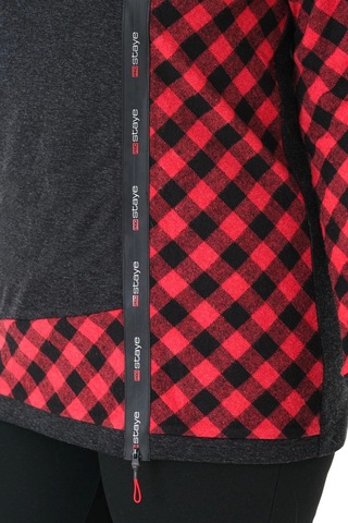 Lady Majestic Kadın Büyük Beden Sweatshirt Kırmızı
