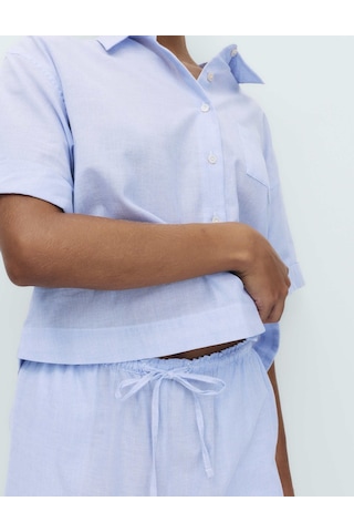 Marks & Spencer Pamuklu Pijama Altı T37001845P Mavi