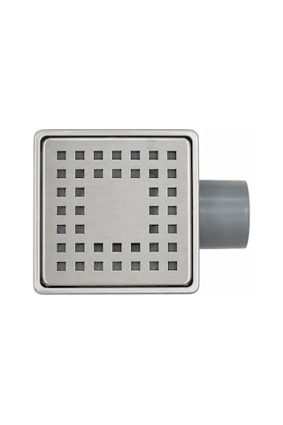 Purvex Home 10x10 Paslanmaz Metal Çerçeveli Paslanmaz Yer Süzgeci - Yandan Çıkışlı