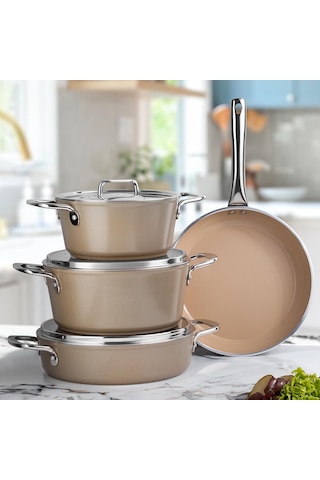 Aryıldız Neo-ceramic 7 Parça Tencere Seti Bej Ar256183