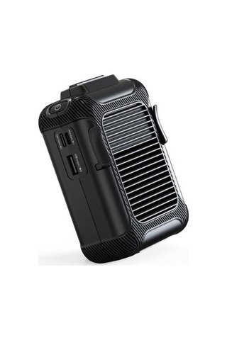 Bel Asılı Fan, Usb Şarj Mini Fan Taşınabilir Asılı Boyun Mobil Bel Asılı Küçük Taşınabilir Kablosuz Bel Fan Hayranları 5478 Siyah