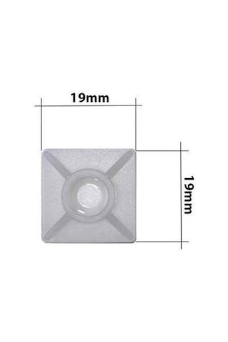 Gwest Yapışkanlı Kroşe 19mm x 19mm - Beyaz - 25 Adet