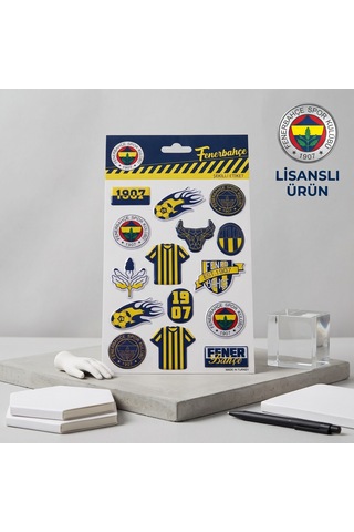 Bakgelal Fenerbahçe Fb Lisanslı Kabartmalı Sticker Seti 3d Sarı Lacivert Taraftar Çıkartmaları - 9071576895247 Lacivert - Sarı