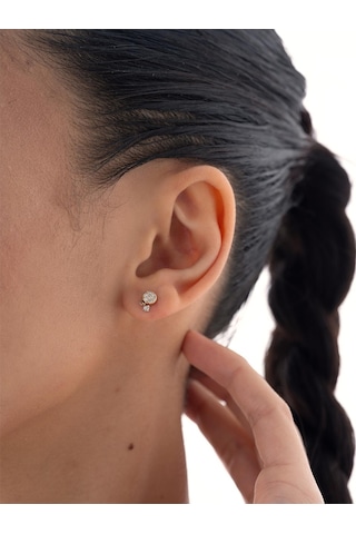 Nochediamond 0,10 Karat Pırlanta Tek Küpe-569