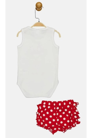 Minnie Mouse Lisanslı Kız Bebek Beyaz Alt Üst Takım Mn17354 Beyaz
