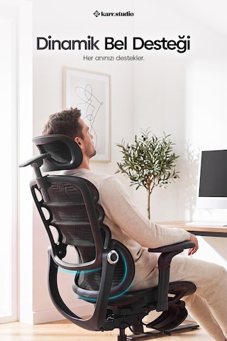Rosso Ergonomik Çalışma Koltuğu - Siyah