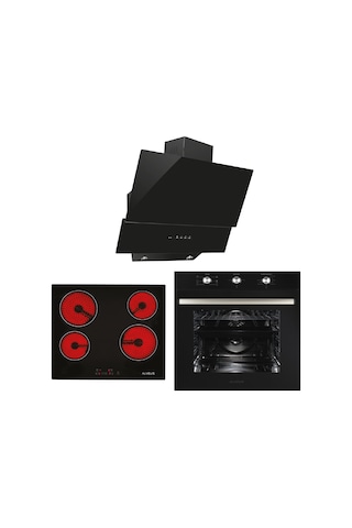 Alveus Kapadokya MFA 614 - Vitro 641 - MOD 3000 Siyah Ankastre Set