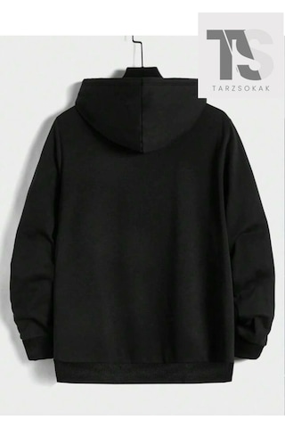 Adrift Star Desen Sweatshirt Fermuarlı Hırka Unisex Siyah