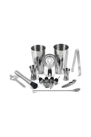 Wondernest Paslanmaz Çelik Barmen Shaker Seti, Boston Lichen Çalkalayıcı Dx