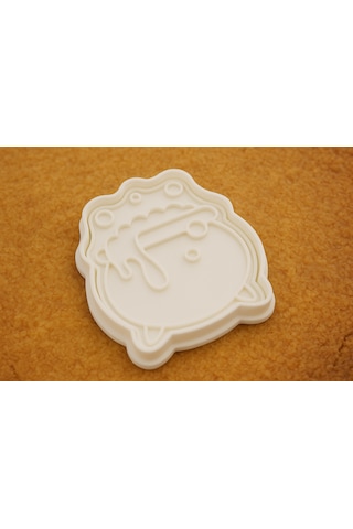 Cadı Ve Kazan Temalı Kurabiye Kalıbı Seti - 2 Li Eğlenceli Tematik Kalıp Seti Beyaz