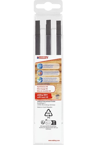 Edding Mekanik Marangoz Kalemi E-8891 Yedek Uç Hb Siyah