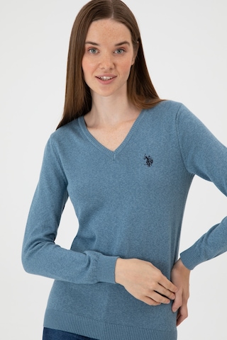 U.s. Polo Assn. Kadın Kazak /triko 50313590-vr251 Koyu Mavı Melanj