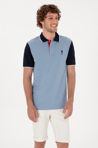 U.S. Polo Assn. Erkek Regular Fit Polo Yaka Mavi Tişört 50306871-VR036