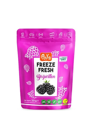 Pol S Freeze Fresh Dondurularak Kurutulmuş Böğürtlen 20 Gr 20 G