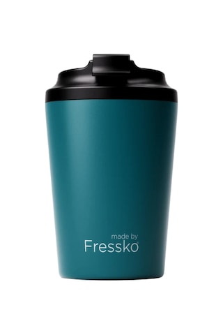 Made By Fressko Camino Yeniden Kullanılabilir Kahve Bardağı, Yalıtımlı Termal Kupa, 340 Ml, Zümrüt Yeşili