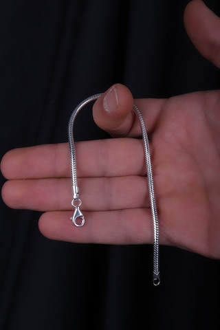 Encili Silver 925 Ayar Gümüş 2,8 Mm Yılan Zincir Model Bileklik Gümüş