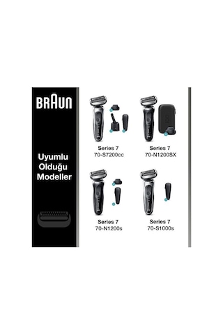 Braun Series 7 73S Tıraş Makinesi Yedek Başlığı - Gümüş