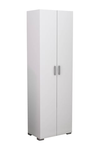 Kayra 2 Kapak 8 Raflı Çok Amaçlı Dolap - Beyaz Beyaz