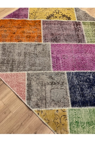 Tuğra Halı El Dokuma Patchwork Yün Halı 160 X 230 Ebat