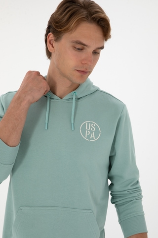 U.S. Polo Assn. Erkek Regular Fit Kapüşonlu Mint Sweatshirt 50313718-VR090