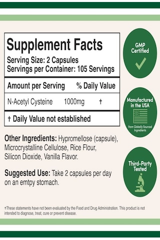 Double Wood N-acetyl Cysteine N.a.c 210 500 Mg Capsul