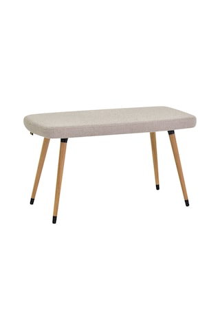 Vilinze Eames Ahşap Ayakteddy Mutfak Masası Bankı Bej