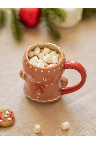 Roomi 330 Ml Seramik Yeni Yıl Kupa Zencefilli İnsan 194588342 Kırmızı