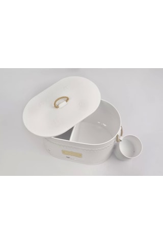 Büyük Boy 2 Bölmeli Lüx Metal Patates-Soğan-Sarımsak Kovası Beya Çok Renkli