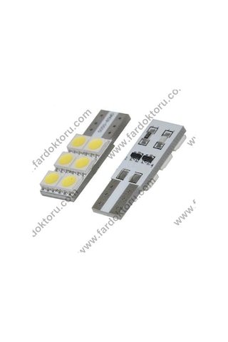 Fardoktoru T10 Duy 6 Smd Dipsiz Yönsüz Led Oto Ampulü - Beyaz