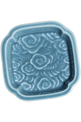 Kabartmalı Uğurlu Bulutlar Çay Altlığı - Mavi