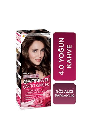 Garnier Çarpıcı Renkler Saç Boyası 4 Yoğun Kahve