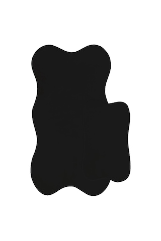 Anatolia 2'li Siyah 80x140 + 50x70 Cm Büyük Ebat Banyo Paspası Se Siyah