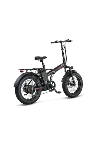 Mosso Lunara-rr Elektrikli Katlanır Bisiklet 420h Md 20 Jant 7 Vites Mat Siyah Kırmızı Siyah - Kırmızı