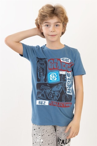 Brz Kıds Brz Kids Baskılı Erkek Çocuk T-shirt-mavi Mavi
