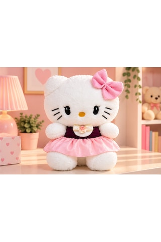 Hello Kitty 30 Cm Peluş Oyuncak Açık Pembe