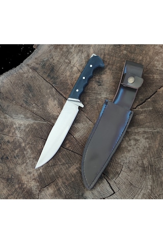 Av Bıçağı Avcı Bıçağı Kamp Bıçağı Bushcraft Deri Kılıflı Hgtwi249 Lacivert