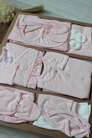 Caramell Barbosa Kız Bebek Yenidoğan 10'lu Premium Hastane Çıkışı Pembe