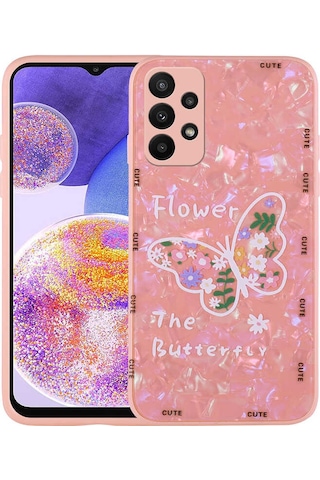 Zore Galaxy Uyumlu A23 Kılıf Desenli Sert Silikon Mumila Kapak - White Rabbit White Rabbit