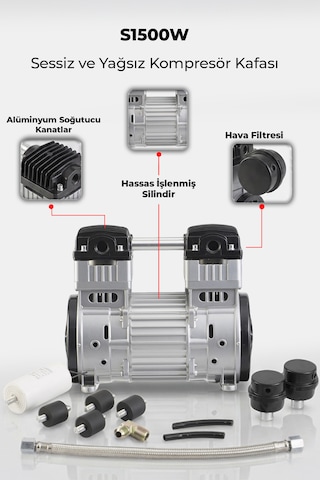 R.m.d Kompresör Kompresör Kafası Sessiz Ve Yağsız - Sh1500w R.m.d Kompresör Kompresör Kafası Sessiz Ve Yağsız - Sh1500w