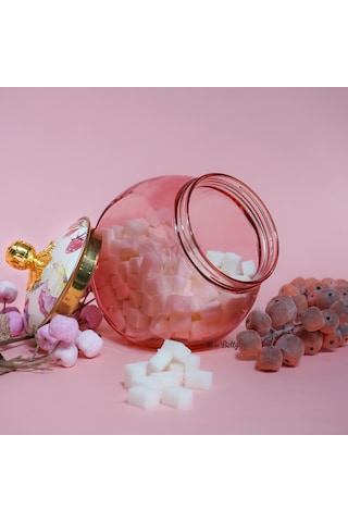 Rose Deluxe Emaye Kapaklı Cam Kavanoz 1,5 L Pembe