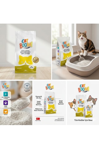 Kokusuz Naturel Bentonit Kedi Kumu 20 Lt
