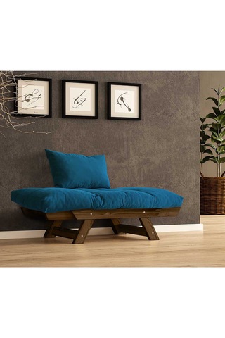 Woodesk Adalar Masif Ceviz-mavi Renk Berjer Cpt8136-140 Mavi