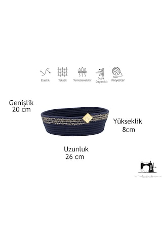 Hasır Ekmek Sepeti, Takı Sepeti, Anahtarlık 20x26x8cm