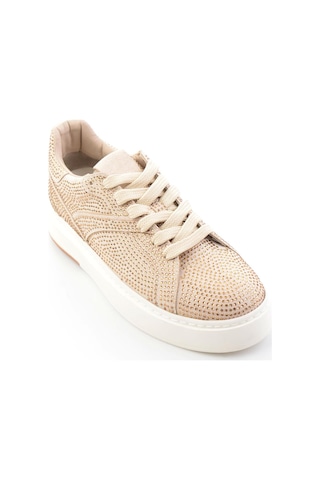 Bambi Bej Lame Kadın Sneaker K01791072772