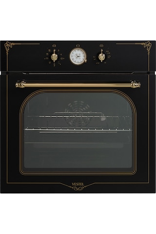 Vestel AF-7688 RS - AO-6104 YRS-DG - AD-6002 RS - BM 5001 RS 4'lü Siyah Rustik Ankastre Set