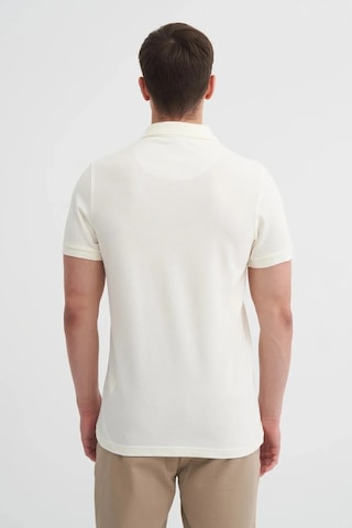 Cazador Polo Yaka Slim Fit Pike Düz Pamuklu Tişört Ekru