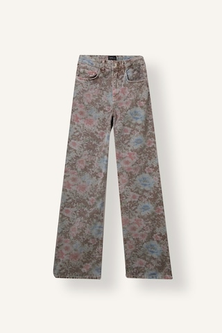 Defacto Straight Fit Normal Kalıp Normal Bel Çiçekli Boru Paça Pantolon I8070ax26aubk81 Siyah-bk81