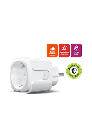 Polosmart Mp24 Uygulama Kontrollü Akıllı Priz Beyaz