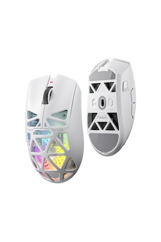 Aula Sc620 Paw3311 Sensör 12000 Dpı 1000hz Kablolu Ve Kablosuz Gaming Oyuncu Mouse Beyaz Sc620
