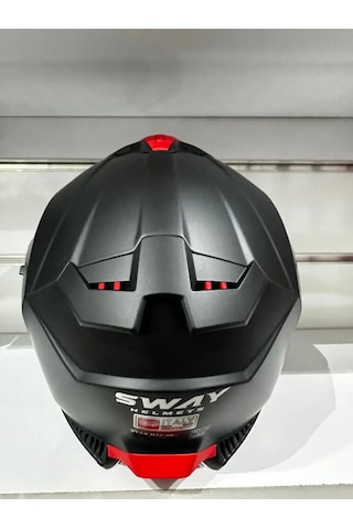 Sway Sw-865 Güneş Gözlüklü Kask Siyah Mat